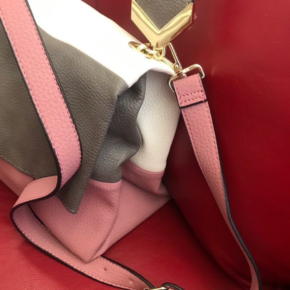 Steve Madden Fold Over Color Block Shoulder Purse - Picture 13 of 14